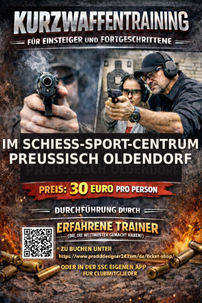 Kurzwaffentraining für Einsteiger & Fortgeschrittene